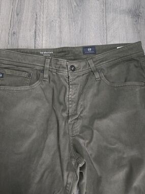 AG Adriano Goldschmied The Graduate Olive Green Chinos